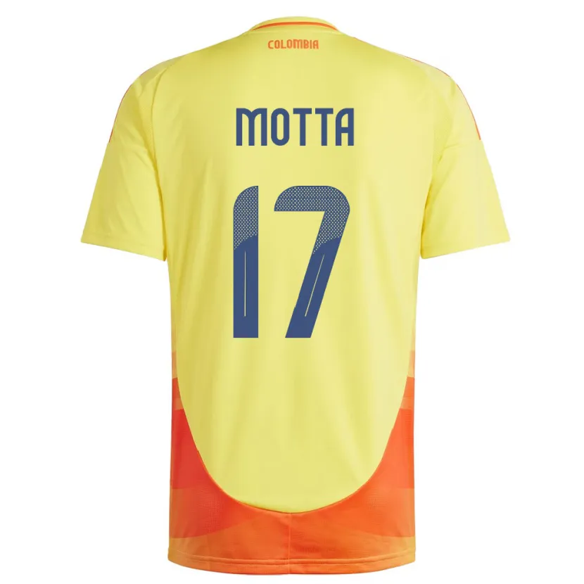 Danxen Dzieci Kolumbia Cristina Motta #17 Żółty Domowa Koszulka 24-26 Koszulki Klubowe