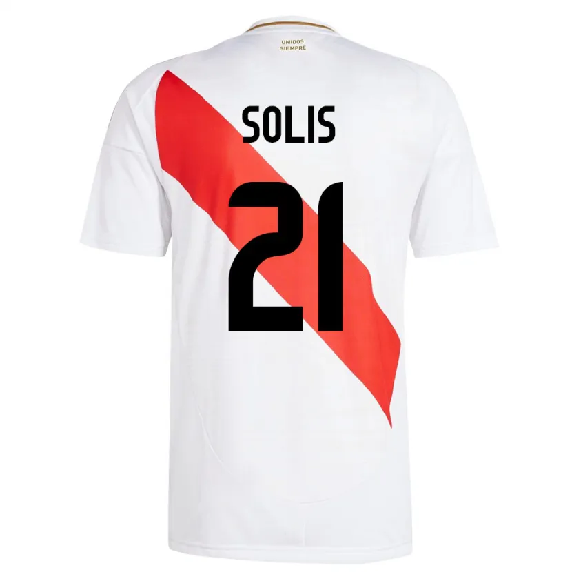 Danxen Dzieci Peru Renato Solís #21 Biały Domowa Koszulka 24-26 Koszulki Klubowe