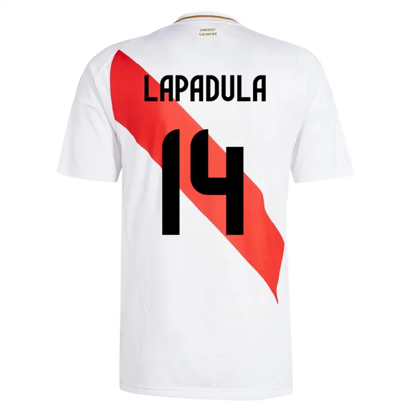 Danxen Dzieci Peru Gianluca Lapadula #14 Biały Domowa Koszulka 24-26 Koszulki Klubowe