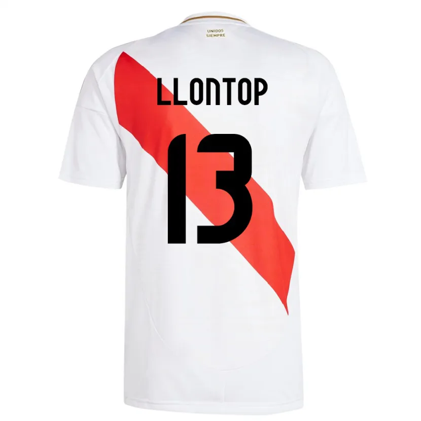 Danxen Dzieci Peru Mathías Llontop #13 Biały Domowa Koszulka 24-26 Koszulki Klubowe