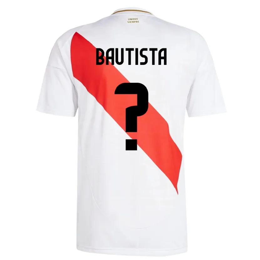Danxen Dzieci Peru César Bautista #0 Biały Domowa Koszulka 24-26 Koszulki Klubowe