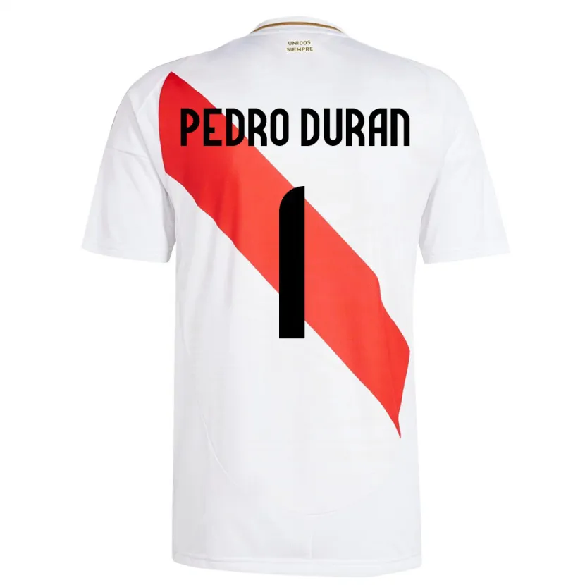 Danxen Dzieci Peru Juan Pedro Durán #1 Biały Domowa Koszulka 24-26 Koszulki Klubowe