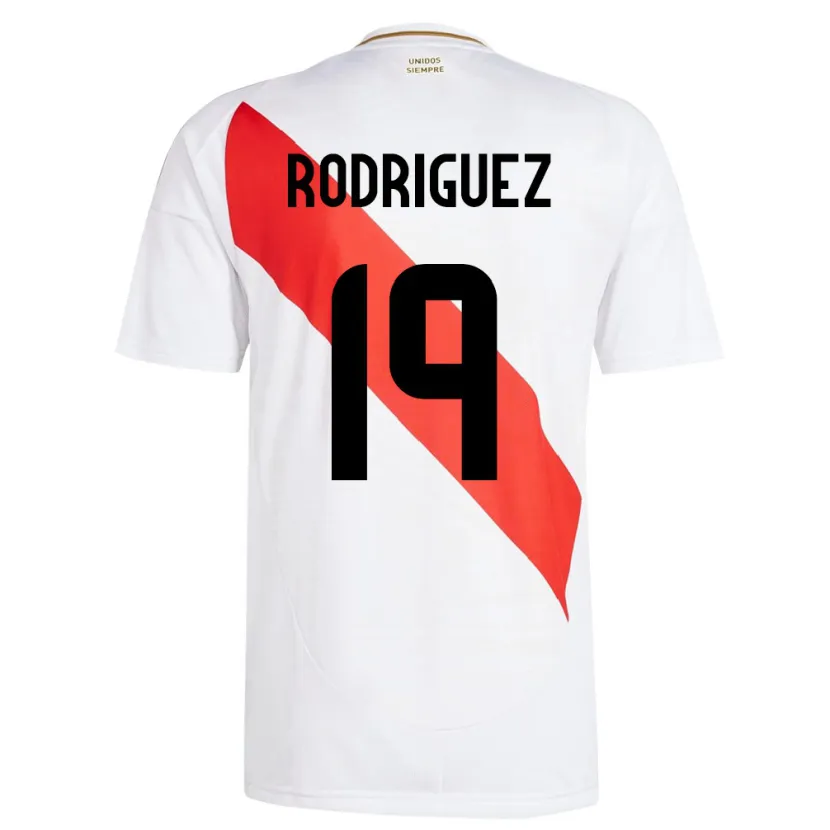 Danxen Dzieci Peru Mateo Rodríguez #19 Biały Domowa Koszulka 24-26 Koszulki Klubowe