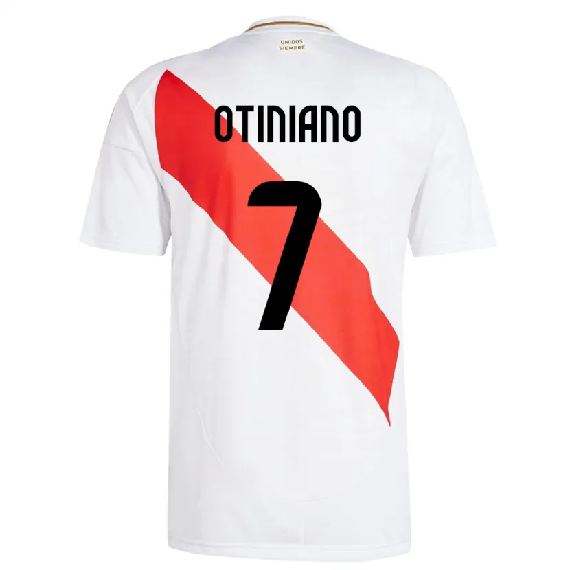 Danxen Dzieci Peru Steffani Otiniano #7 Biały Domowa Koszulka 24-26 Koszulki Klubowe
