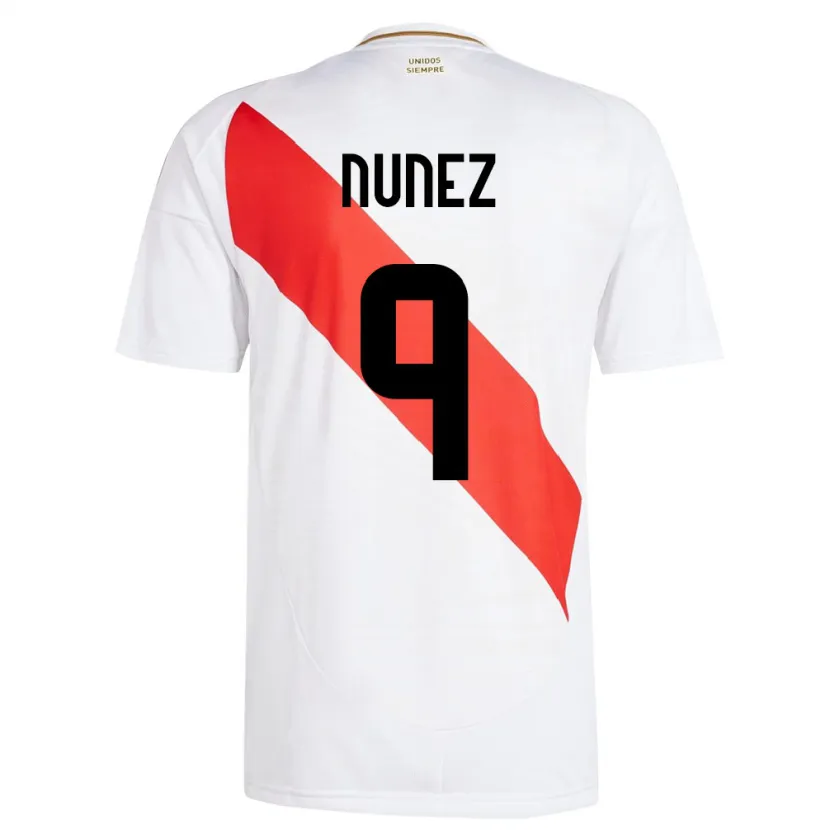 Danxen Dzieci Peru Pierina Núñez #9 Biały Domowa Koszulka 24-26 Koszulki Klubowe