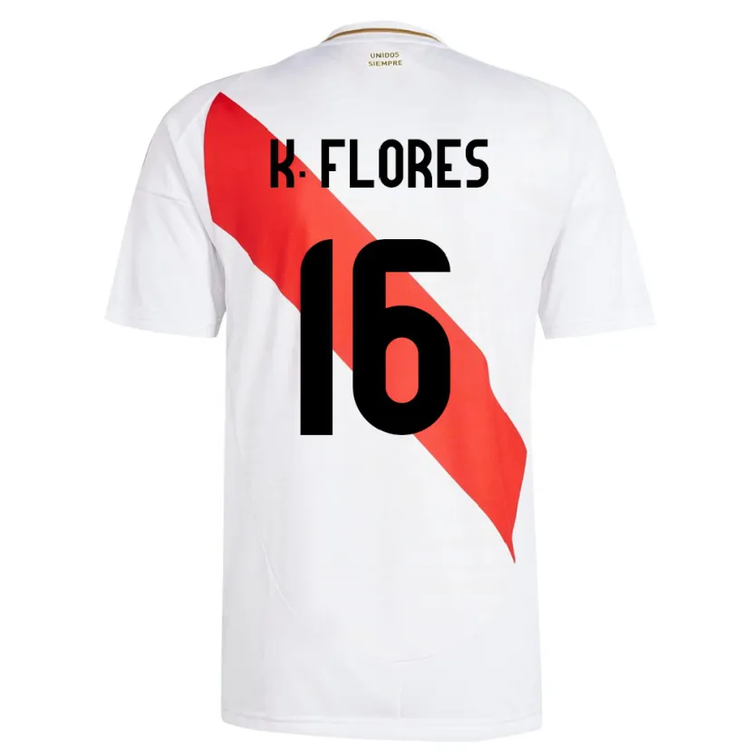 Danxen Dzieci Peru Kimbherly Flores #16 Biały Domowa Koszulka 24-26 Koszulki Klubowe