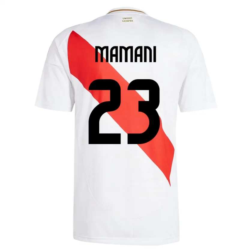 Danxen Dzieci Peru Julia Mamani #23 Biały Domowa Koszulka 24-26 Koszulki Klubowe
