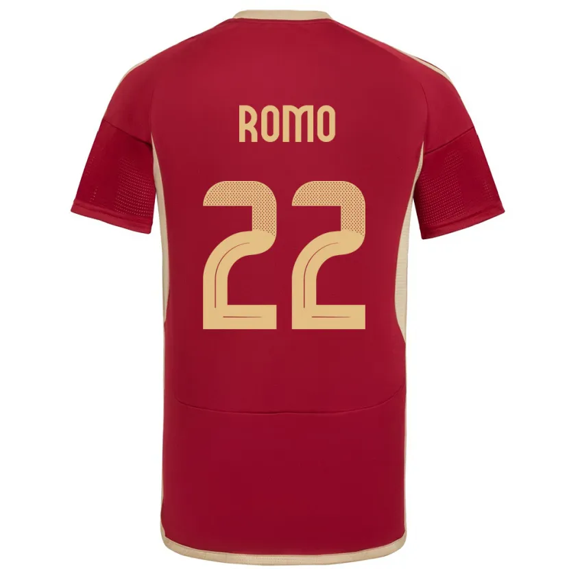 Danxen Dzieci Wenezuela Rafael Romo #22 Burgundia Domowa Koszulka 24-26 Koszulki Klubowe