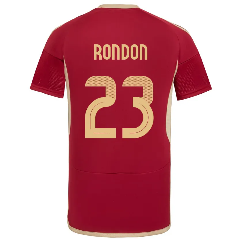 Danxen Dzieci Wenezuela Salomón Rondón #23 Burgundia Domowa Koszulka 24-26 Koszulki Klubowe
