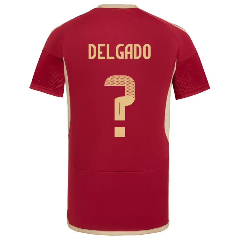 Danxen Dzieci Wenezuela Álex Delgado #0 Burgundia Domowa Koszulka 24-26 Koszulki Klubowe