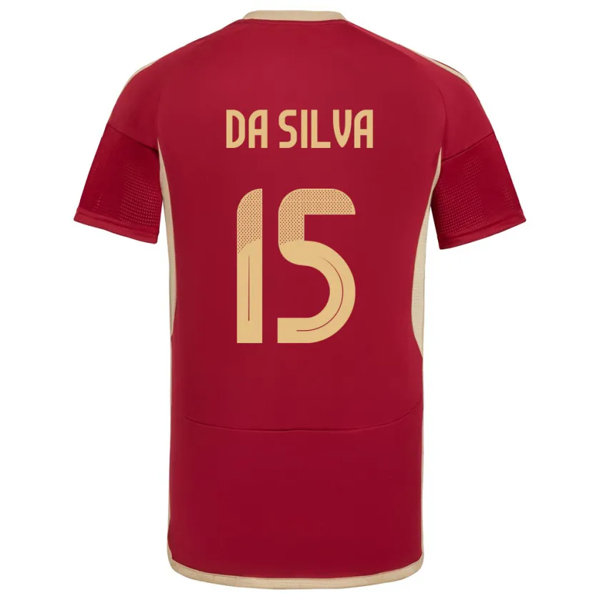 Danxen Dzieci Wenezuela Cesar Da Silva #15 Burgundia Domowa Koszulka 24-26 Koszulki Klubowe