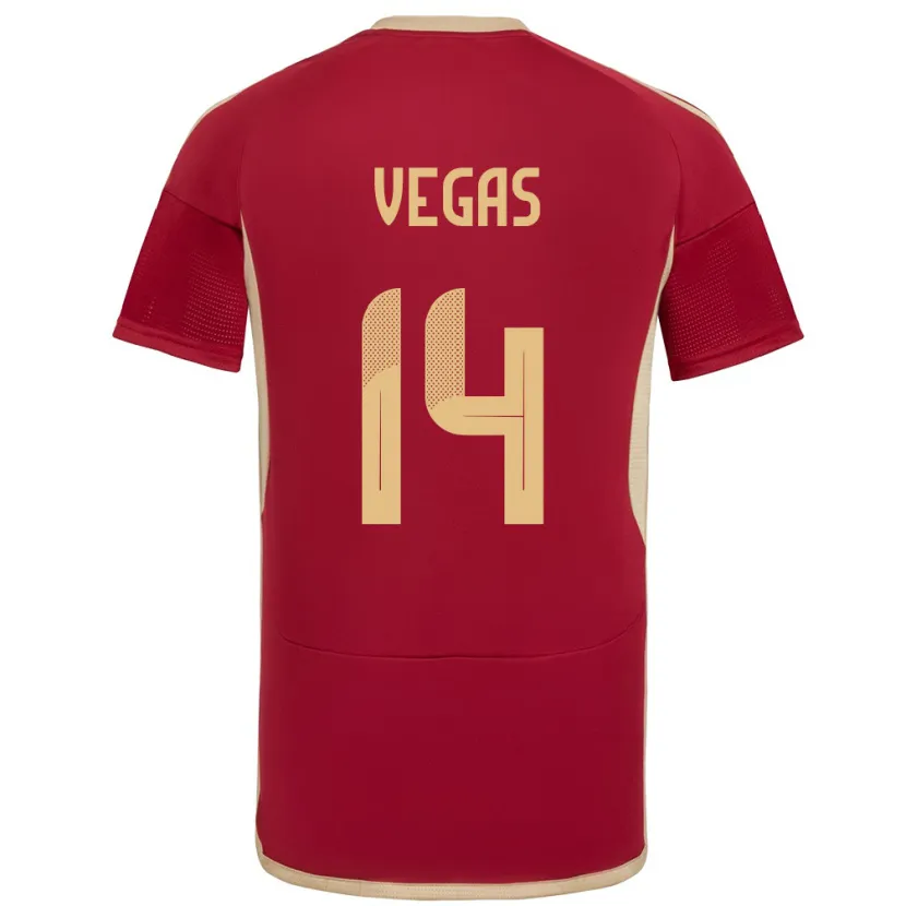 Danxen Dzieci Wenezuela Miguel Vegas #14 Burgundia Domowa Koszulka 24-26 Koszulki Klubowe
