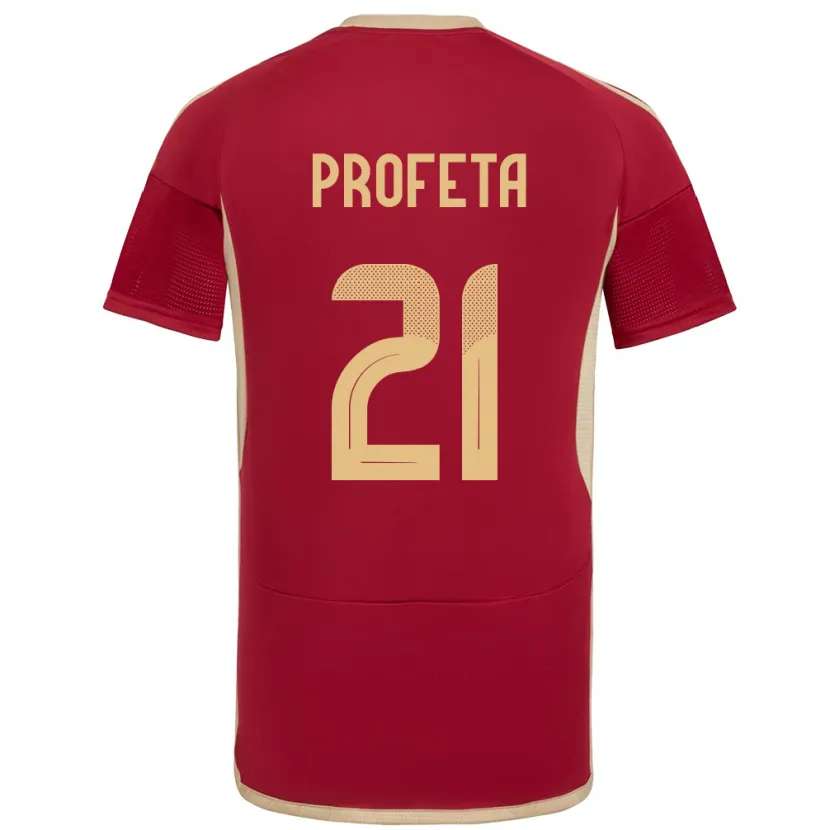 Danxen Dzieci Wenezuela Nicola Profeta #21 Burgundia Domowa Koszulka 24-26 Koszulki Klubowe