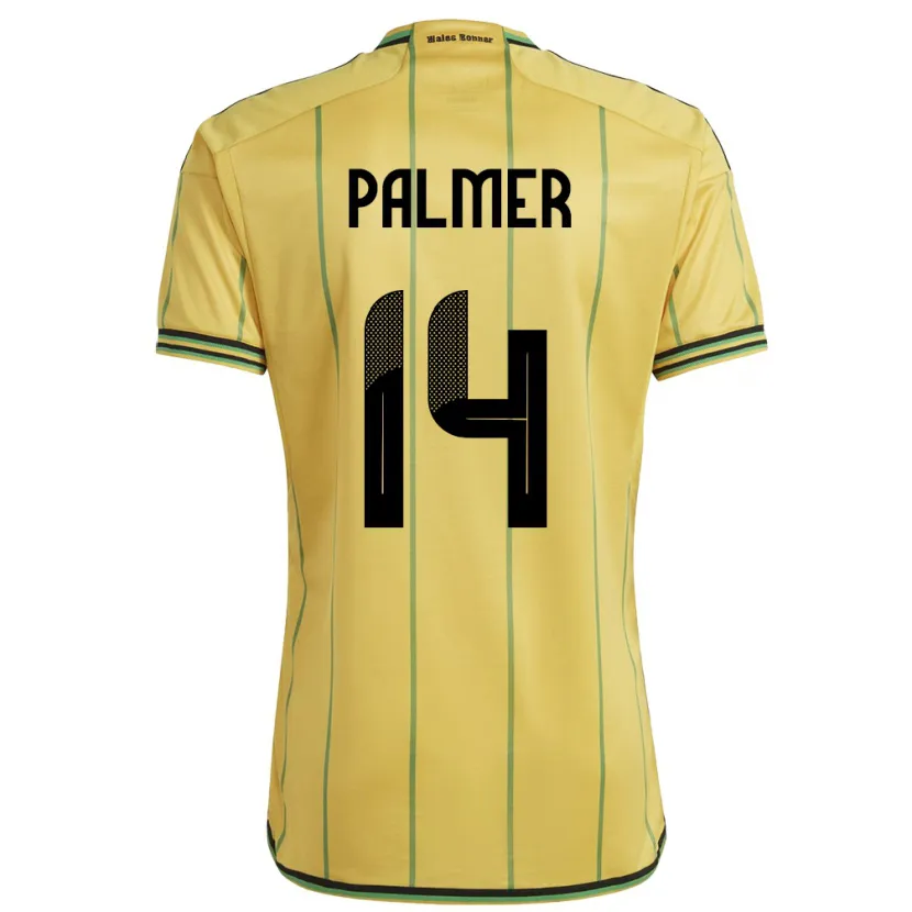 Danxen Dzieci Jamajka Kasey Palmer #14 Żółty Domowa Koszulka 24-26 Koszulki Klubowe
