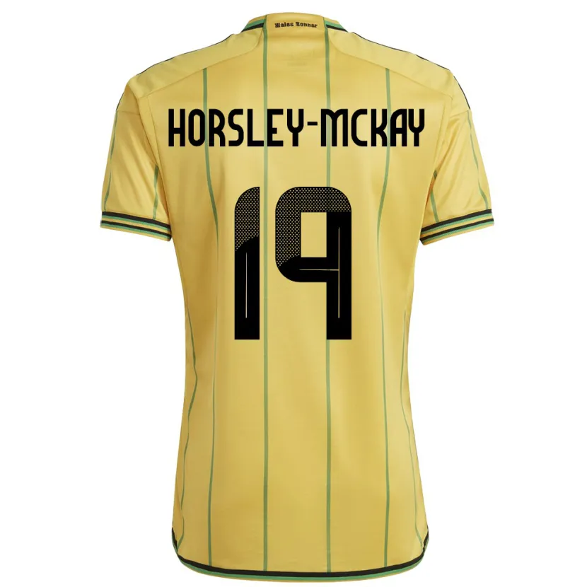 Danxen Dzieci Jamajka Kyron Horsley-Mckay #19 Żółty Domowa Koszulka 24-26 Koszulki Klubowe
