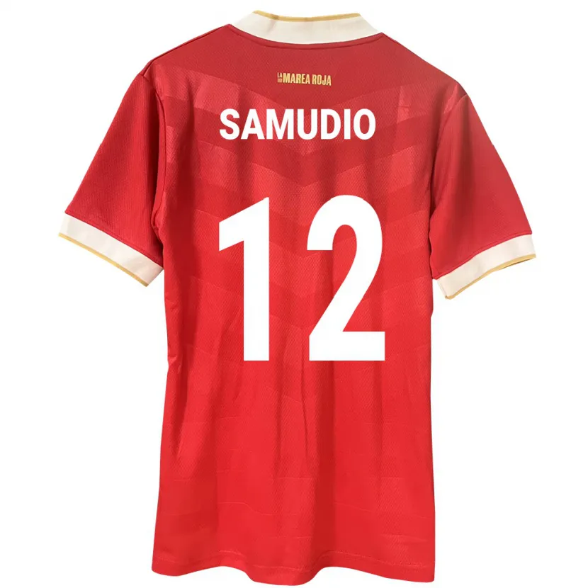 Danxen Dzieci Panama César Samudio #12 Czerwony Domowa Koszulka 24-26 Koszulki Klubowe