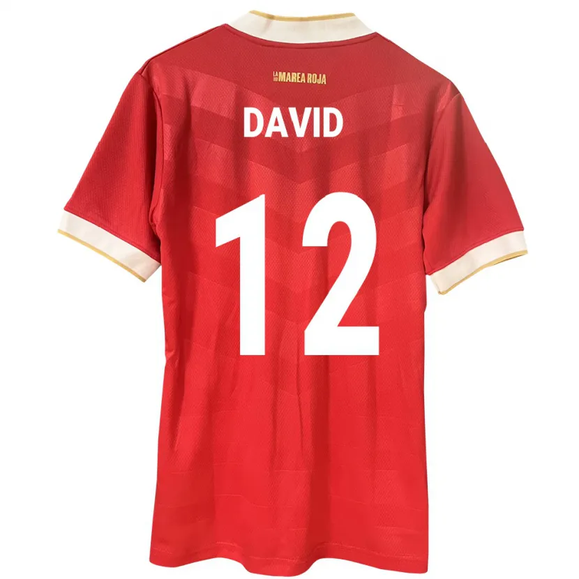 Danxen Dzieci Panama Said David #12 Czerwony Domowa Koszulka 24-26 Koszulki Klubowe