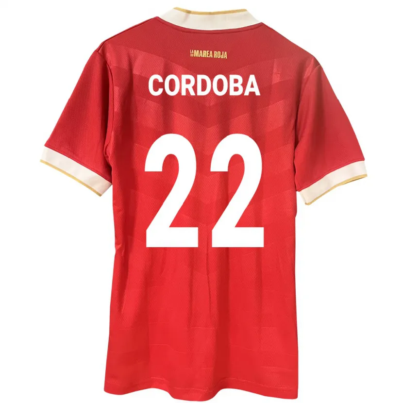 Danxen Dzieci Panama Farissa Córdoba #22 Czerwony Domowa Koszulka 24-26 Koszulki Klubowe