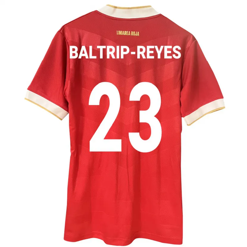 Danxen Dzieci Panama Carina Baltrip-Reyes #23 Czerwony Domowa Koszulka 24-26 Koszulki Klubowe