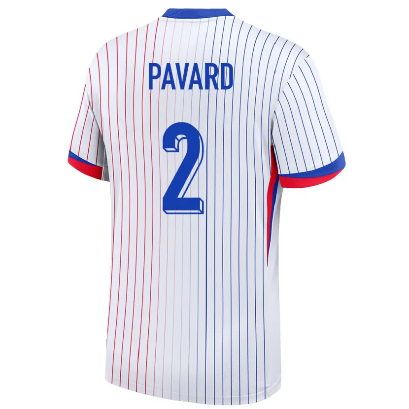 Danxen Dzieci Francja Benjamin Pavard #2 Biały Wyjazdowa Koszulka 24-26 Koszulki Klubowe