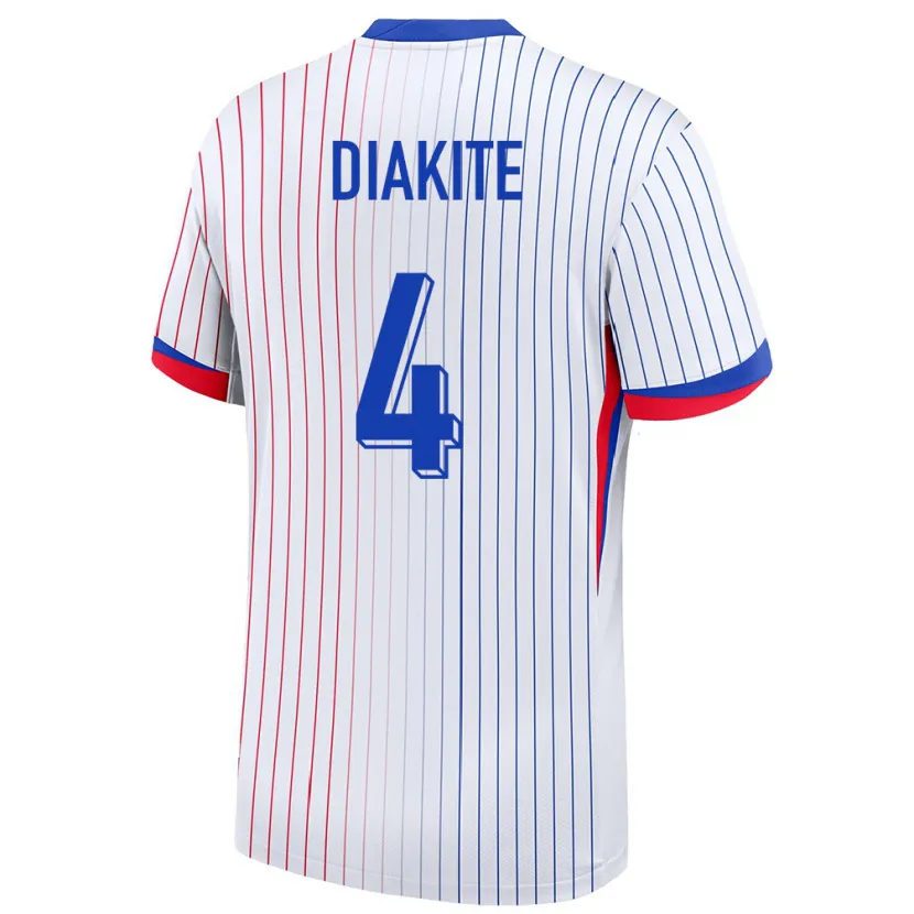 Danxen Dzieci Francja Bafode Diakite #4 Biały Wyjazdowa Koszulka 24-26 Koszulki Klubowe