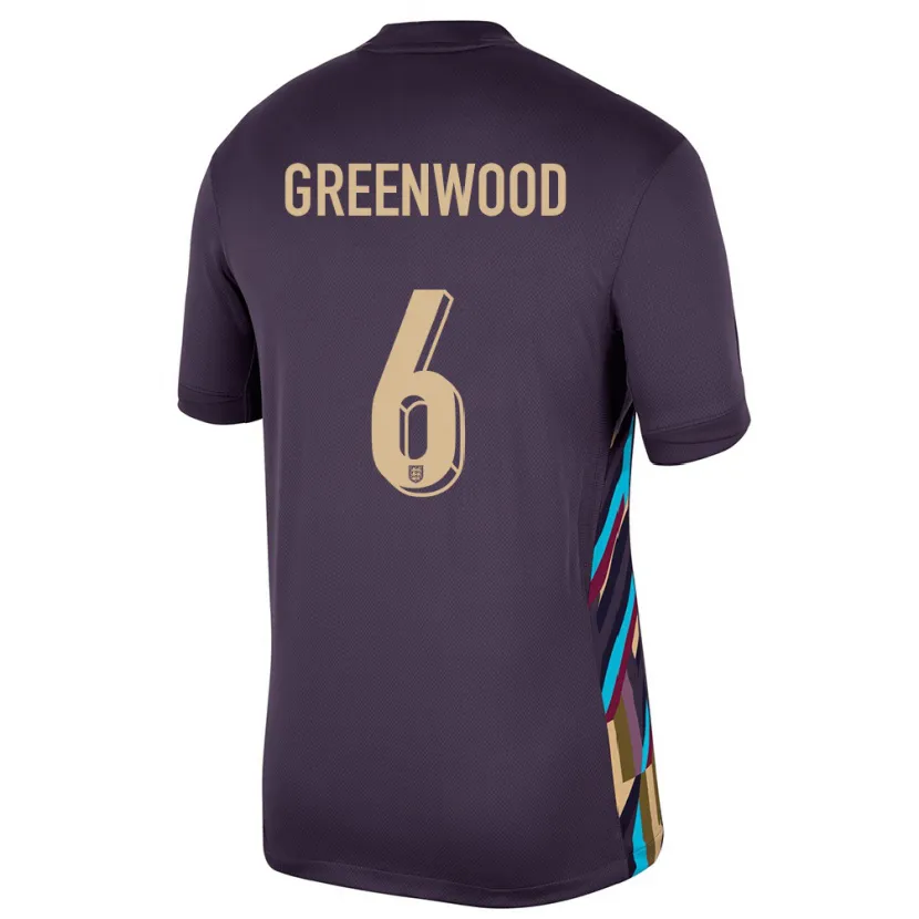 Danxen Dzieci Anglia Alex Greenwood #6 Ciemna Rodzynka Wyjazdowa Koszulka 24-26 Koszulki Klubowe