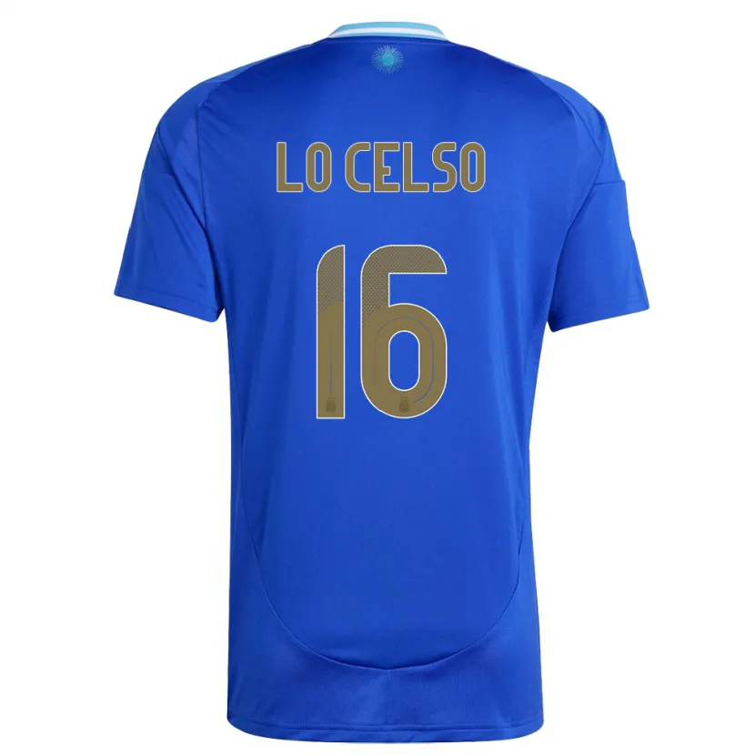 Danxen Dzieci Argentyna Giovani Lo Celso #16 Niebieski Wyjazdowa Koszulka 24-26 Koszulki Klubowe