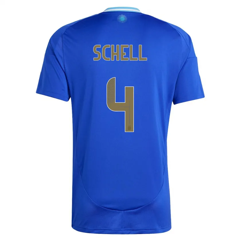 Danxen Dzieci Argentyna Sofia Schell #4 Niebieski Wyjazdowa Koszulka 24-26 Koszulki Klubowe