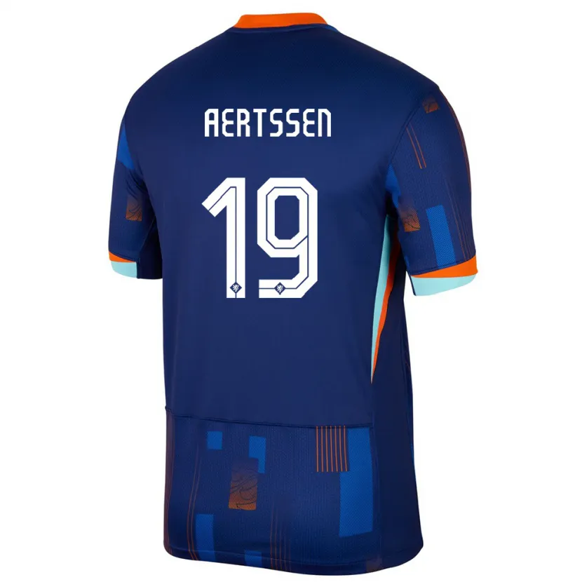 Danxen Dzieci Holandia Olivier Aertssen #19 Niebieski Wyjazdowa Koszulka 24-26 Koszulki Klubowe