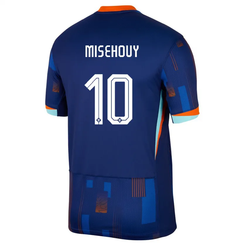 Danxen Dzieci Holandia Gabriel Misehouy #10 Niebieski Wyjazdowa Koszulka 24-26 Koszulki Klubowe