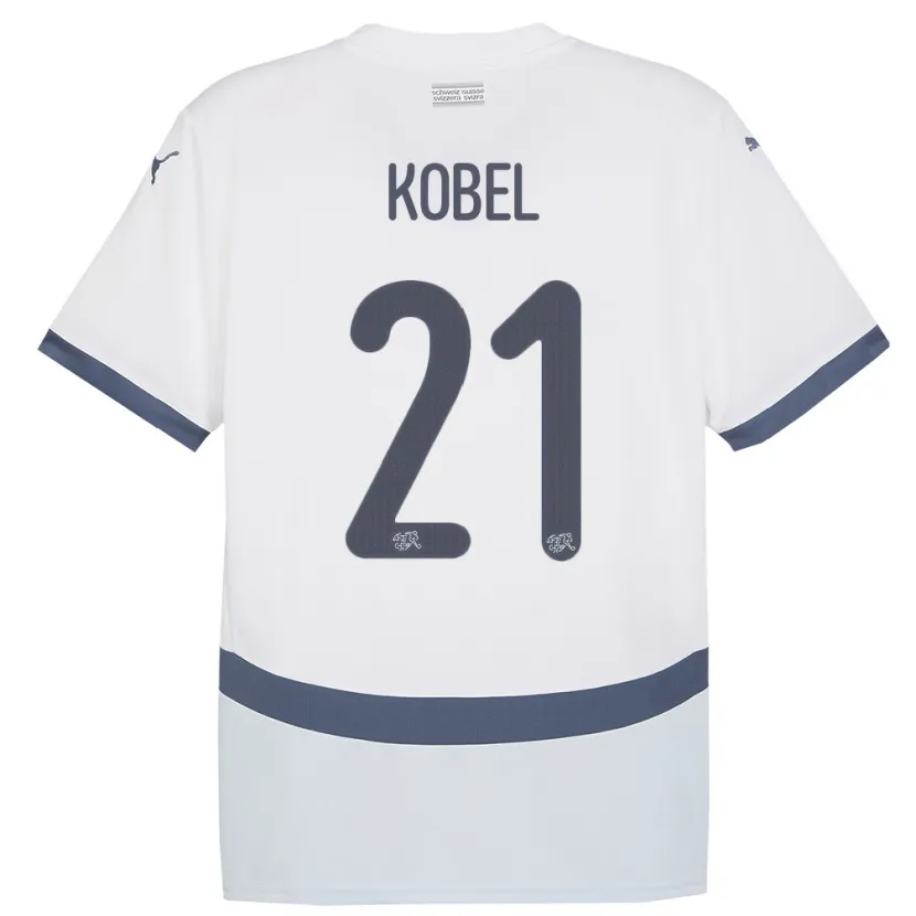 Danxen Dzieci Szwajcaria Gregor Kobel #21 Biały Wyjazdowa Koszulka 24-26 Koszulki Klubowe