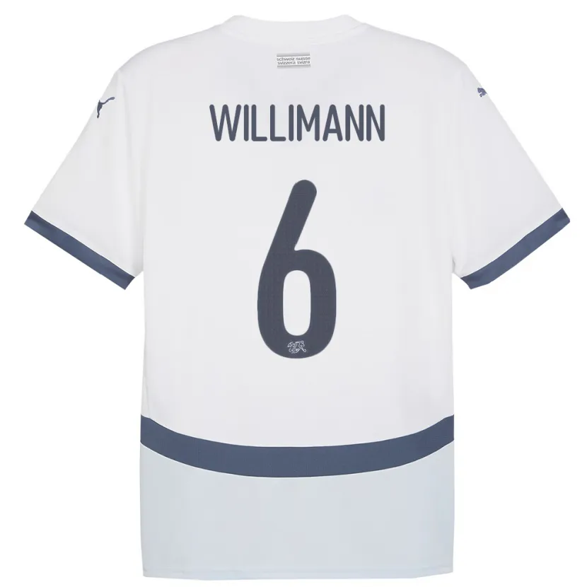 Danxen Dzieci Szwajcaria Mauricio Willimann #6 Biały Wyjazdowa Koszulka 24-26 Koszulki Klubowe