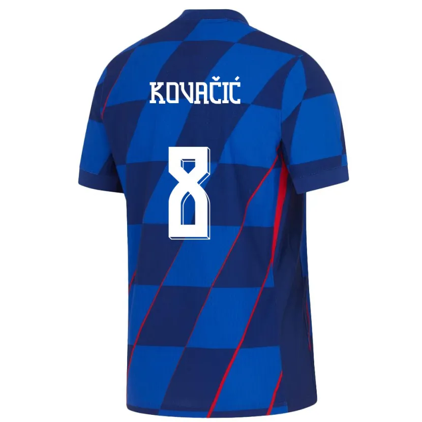Danxen Dzieci Chorwacja Mateo Kovacic #8 Niebieski Wyjazdowa Koszulka 24-26 Koszulki Klubowe