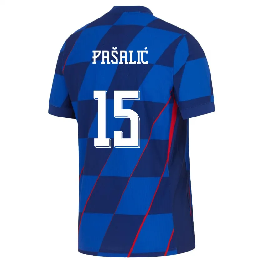 Danxen Dzieci Chorwacja Mario Pasalic #15 Niebieski Wyjazdowa Koszulka 24-26 Koszulki Klubowe