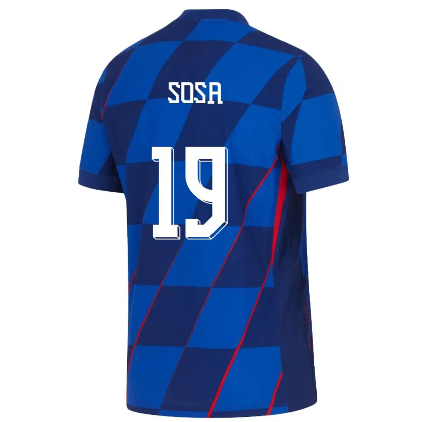 Danxen Dzieci Chorwacja Borna Sosa #19 Niebieski Wyjazdowa Koszulka 24-26 Koszulki Klubowe