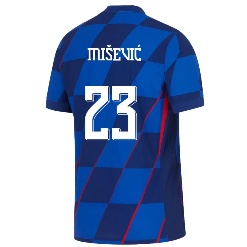 Danxen Dzieci Chorwacja Luigi Misevic #23 Niebieski Wyjazdowa Koszulka 24-26 Koszulki Klubowe