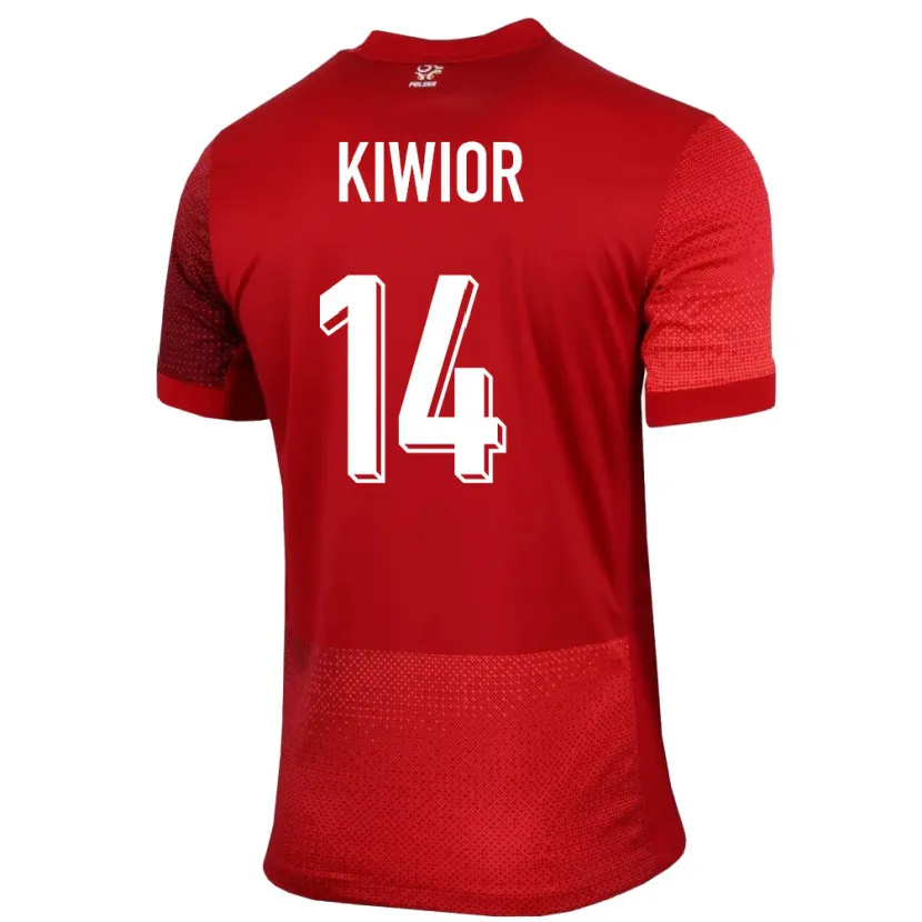 Danxen Dzieci Polska Jakub Kiwior #14 Czerwony Wyjazdowa Koszulka 24-26 Koszulki Klubowe