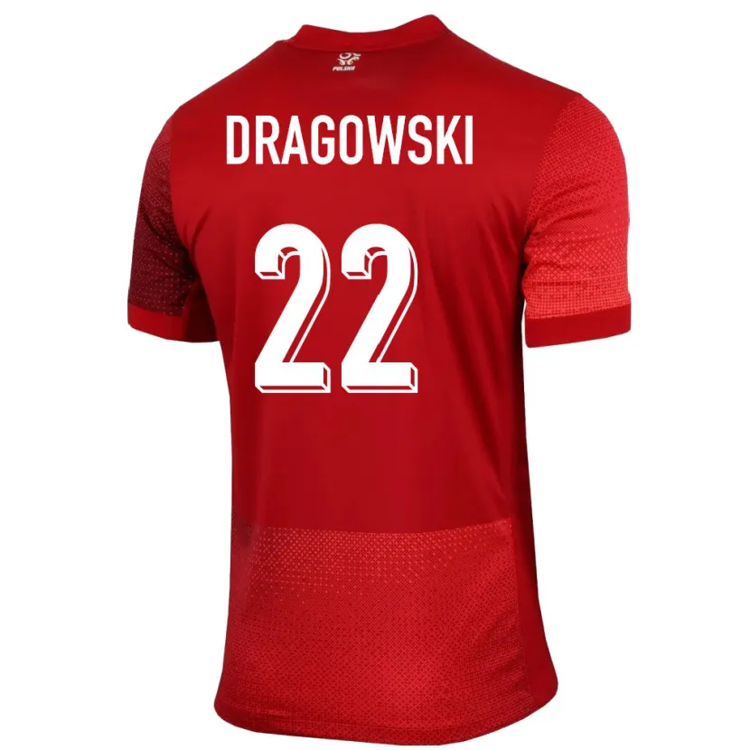 Danxen Dzieci Polska Bartlomiej Dragowski #22 Czerwony Wyjazdowa Koszulka 24-26 Koszulki Klubowe