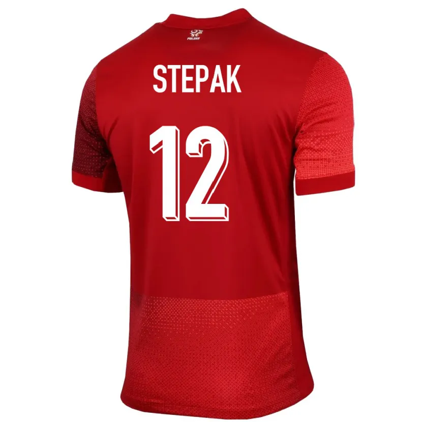 Danxen Dzieci Polska Jakub Stepak #12 Czerwony Wyjazdowa Koszulka 24-26 Koszulki Klubowe