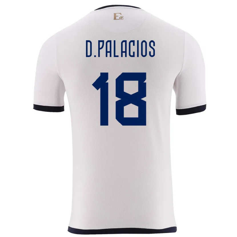 Danxen Dzieci Ecuador Diego Palacios #18 Biały Wyjazdowa Koszulka 24-26 Koszulki Klubowe