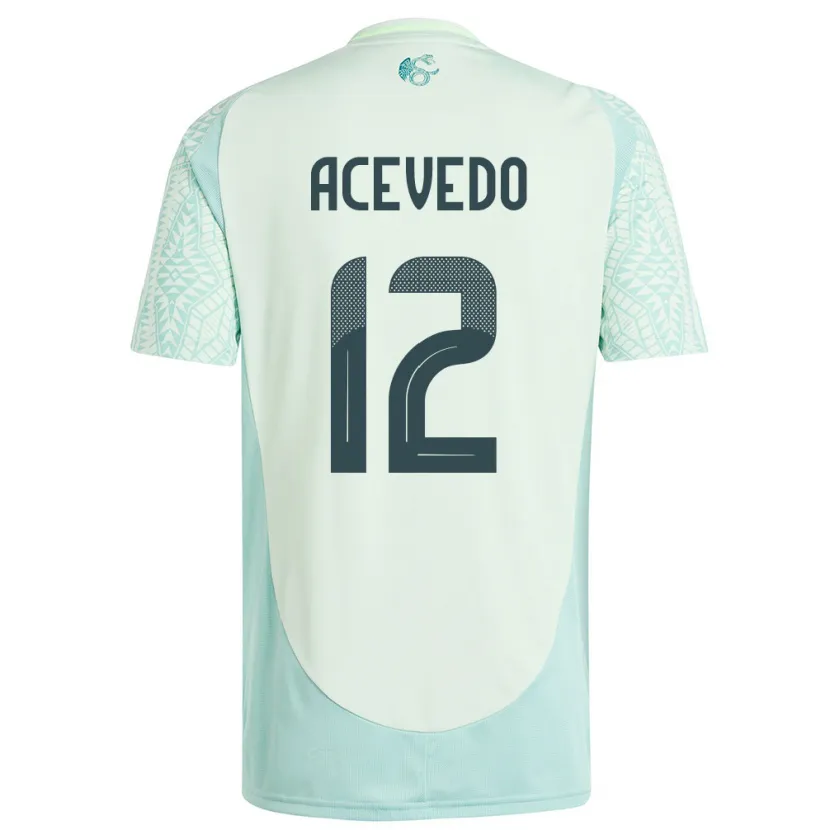 Danxen Dzieci Meksyk Carlos Acevedo #12 Lniana Zieleń Wyjazdowa Koszulka 24-26 Koszulki Klubowe