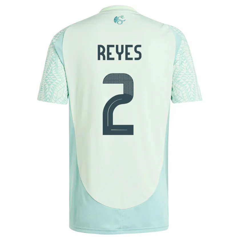 Danxen Dzieci Meksyk Luis Reyes #2 Lniana Zieleń Wyjazdowa Koszulka 24-26 Koszulki Klubowe