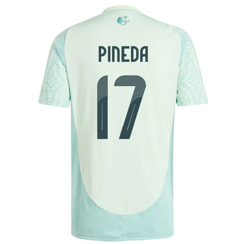 Danxen Dzieci Meksyk Orbelin Pineda #17 Lniana Zieleń Wyjazdowa Koszulka 24-26 Koszulki Klubowe