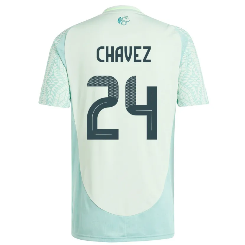 Danxen Dzieci Meksyk Luis Chavez #24 Lniana Zieleń Wyjazdowa Koszulka 24-26 Koszulki Klubowe