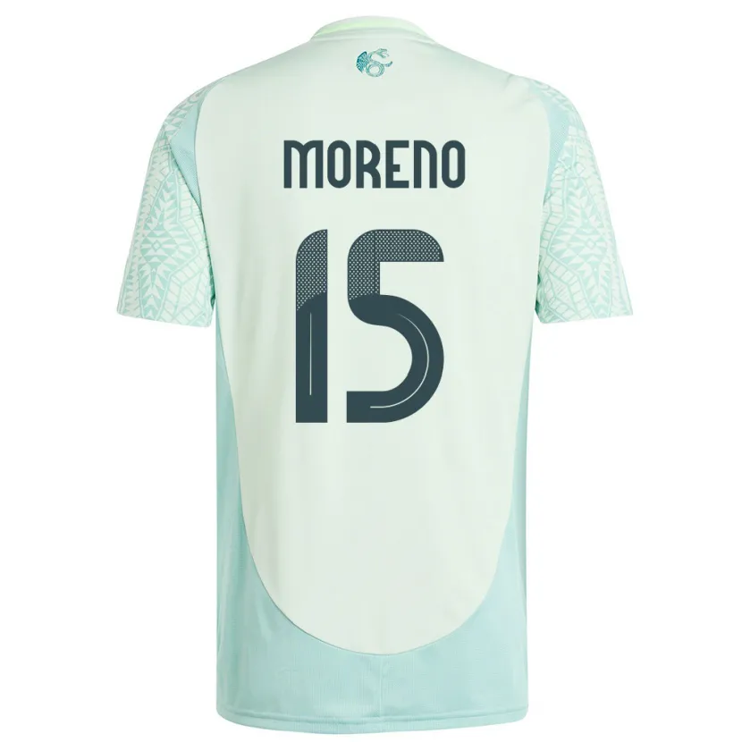Danxen Dzieci Meksyk Hector Moreno #15 Lniana Zieleń Wyjazdowa Koszulka 24-26 Koszulki Klubowe