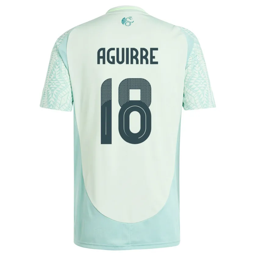 Danxen Dzieci Meksyk Eduardo Aguirre #18 Lniana Zieleń Wyjazdowa Koszulka 24-26 Koszulki Klubowe