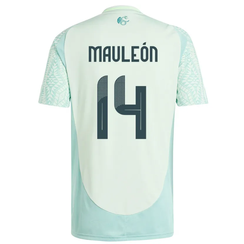 Danxen Dzieci Meksyk Natalia Mauleon #14 Lniana Zieleń Wyjazdowa Koszulka 24-26 Koszulki Klubowe