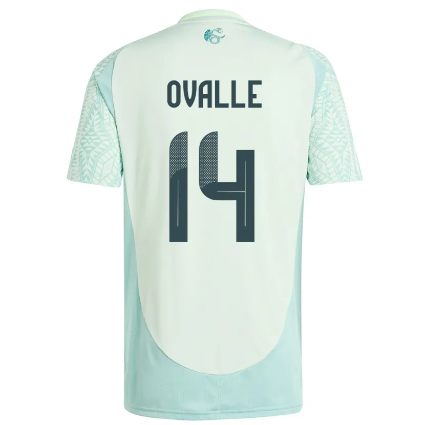 Danxen Dzieci Meksyk Jacqueline Ovalle #14 Lniana Zieleń Wyjazdowa Koszulka 24-26 Koszulki Klubowe