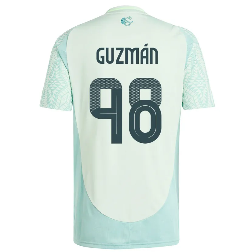Danxen Dzieci Meksyk Kinberly Guzman #98 Lniana Zieleń Wyjazdowa Koszulka 24-26 Koszulki Klubowe