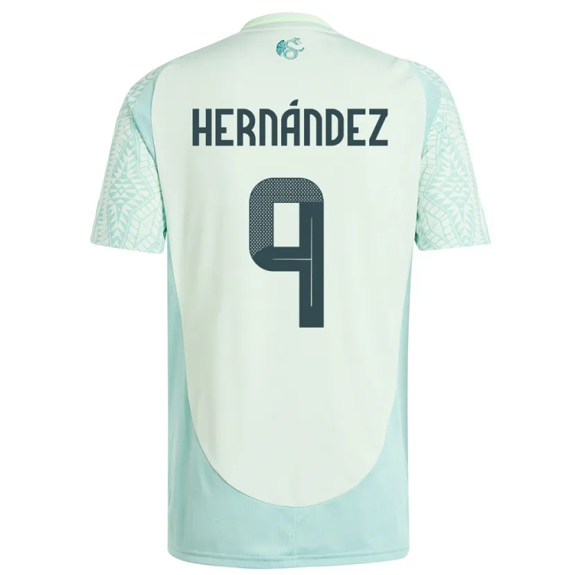 Danxen Dzieci Meksyk Jesus Hernandez #9 Lniana Zieleń Wyjazdowa Koszulka 24-26 Koszulki Klubowe